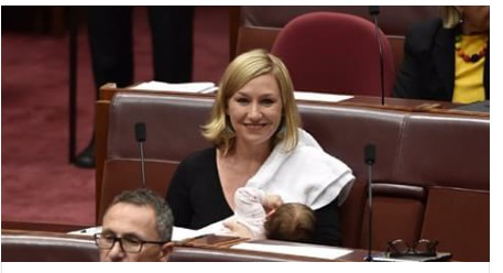 نائبة أسترالية ترضع طفلها بالبرلمان