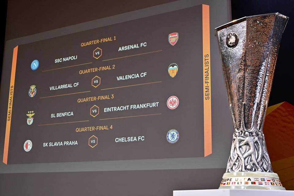 أرسنال ونابولي أبرز  مواجهات الدور ربع النهائي من مسابقة الدوري الأوروبي